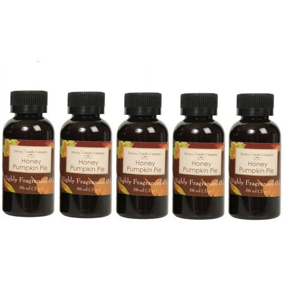Hosley Set of 5, 56 ml Honey Pumpkin Pie Fragrance Warming Oils