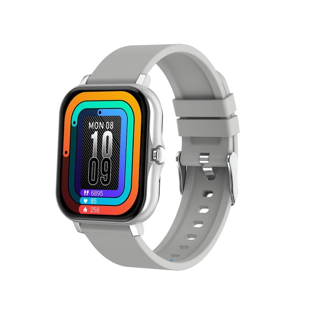 Pulsera inteligente Bluetooth V5.0 Impermeable IP67 Rastreador Reloj Frecuencia cardíaca Presión arterial Reloj de pulsera, Gris plateado Methold EL001323-04B