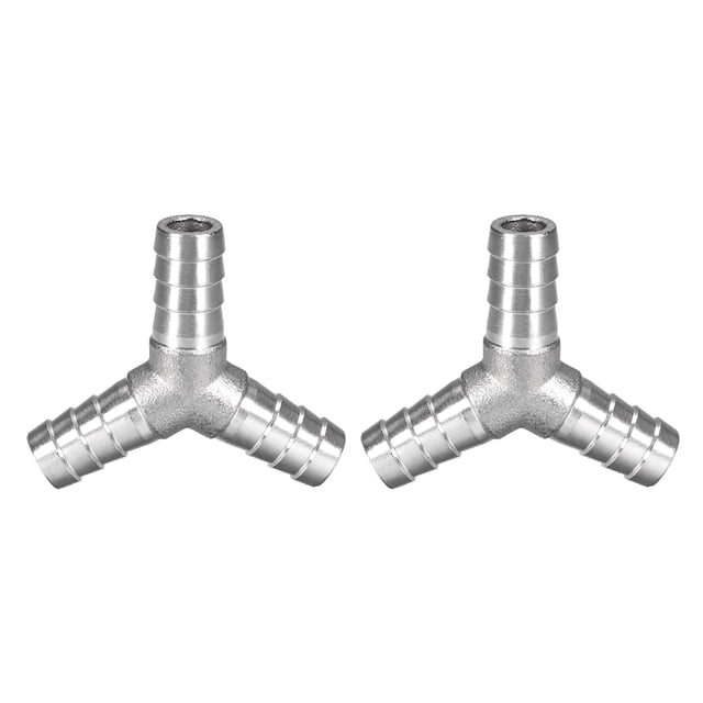 Unique Bargains Raccord de Tuyau 5/8 Pouce (16mm) en Acier Inoxydable 3 Voies en Forme de Y Raccord de Brassage à Domicile 2 Pcs