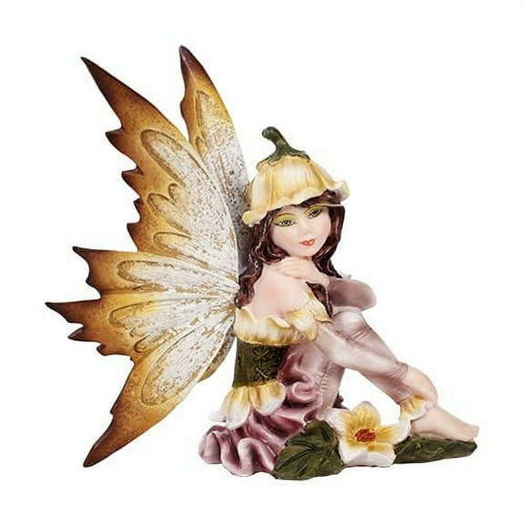 Small Meadowland Tribal Narcissus Tahiti Flower Girl Fairy Daydreaming Figurine