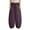 Purple, variant on Women's Plus Size Elastic Drawstring Harem Pants, Wide Leg Loose Fit Lounge Pants, Casual Comfortable Trousers for Everyday Wear, Loungewear and Relaxed Style Khaki S