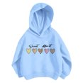 thumbnail image 2 of Weebloom Hoodie Girl Leopard Heart Graphic Oversized Autumn Winter Pullover Tops Hooded Sweatshirts Blue, 2 of 4