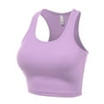 thumbnail image 2 of FashionMille Women Sleeveless Rib Racerback Workout Sports Crop Tank Top, 2 of 5