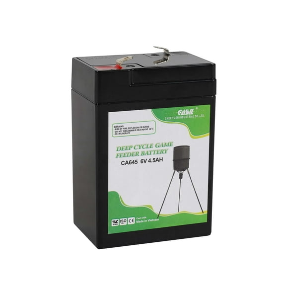 Casil 6V 4.5ah Rechargeable Battery - 6 Volt Rechargeable Deer Feeder Battery Compatible with Moultrie & Wildgame Innovations