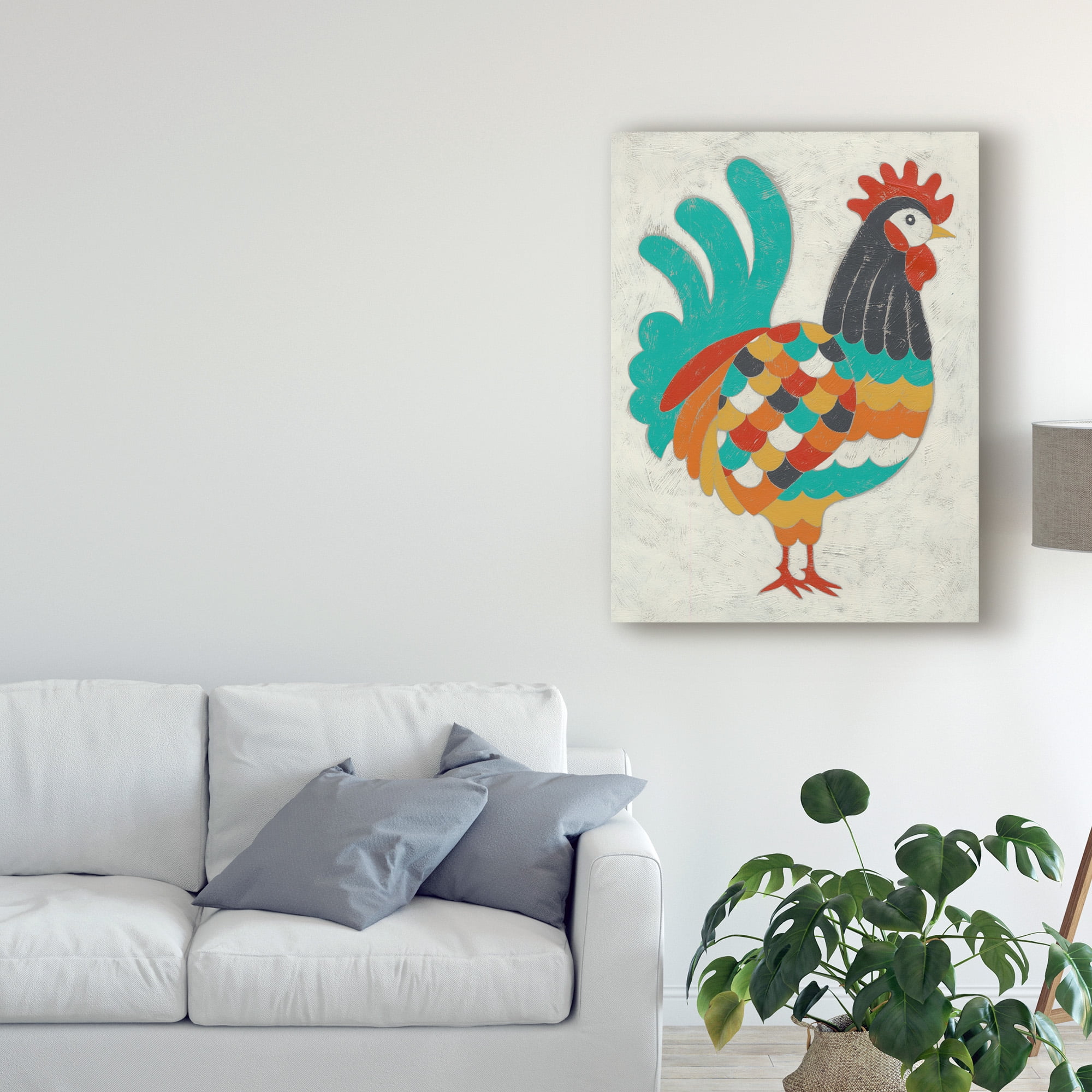 Trademark Fine Art 'Country Chickens I' Canvas Art by Chariklia Zarris