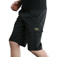 thumbnail image 5 of cllios Mens Cargo Shorts Big and Tall with Multi Pockets Summer Drawstring Work Shorts Workwear Athletic Shorts Fathers Day Gifts Black,XXXXL, 5 of 6