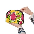 thumbnail image 6 of YFYANG 2 Piece Women's Portable Makeup Bags, Colorful Cartoon Fruit Doodle Clutch Travel Toilet Bags Cosmetic Organizer, 6 of 7