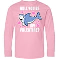 thumbnail image 3 of Inktastic Will You Be My Valentine with Cute Shark and Hearts Long Sleeve Youth T-Shirt, 3 of 5