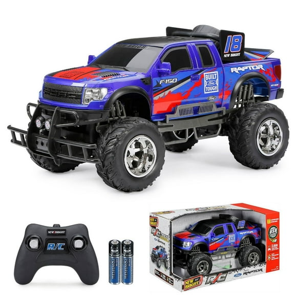 Camion bleu télécommandé Ford F-150 Raptor 1/10e New Bright, 61078-2B Raptor 1/10e RC