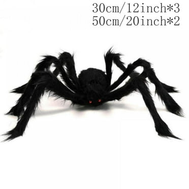 Halloween Giant Spider Decorations, Large Fake Spider with Straps Hairy ...
