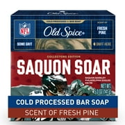 Old Spice Men's Cold Processed Bar Soap, NFL Collection, Saquon Soar, Fresh Pine, 5oz
