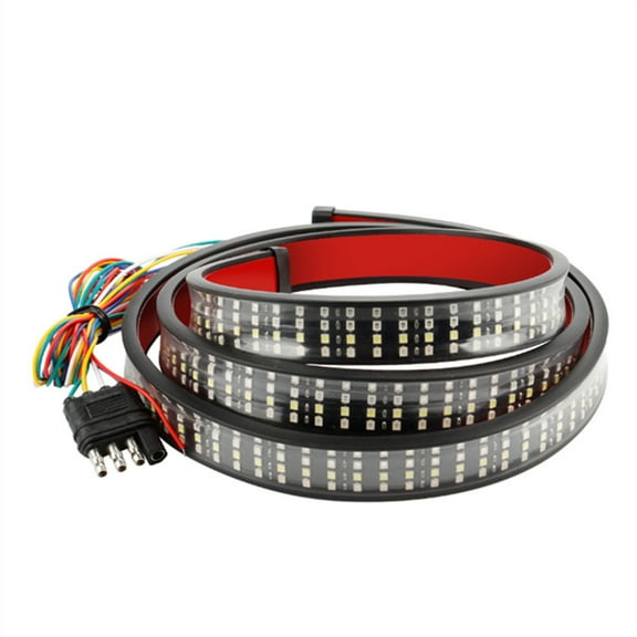 49" Led Truck Tailgate Strip Light Bar Auto Four Row With Turn Signal Brake Reverse Light For Car Jeep Pickup Suv 12V