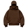 thumbnail image 7 of Xyant Hoodie for Boys Girls Kids Zip Up Hooded Sweatshirts Double Layer Hoodies Plus Size Windproof Jackets (Brown,4-5 Years), 7 of 7