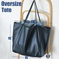 thumbnail image 4 of Oversize Pu Leather Tote Women Weekender Bag Shopper Handbag Travel Purse, 4 of 13