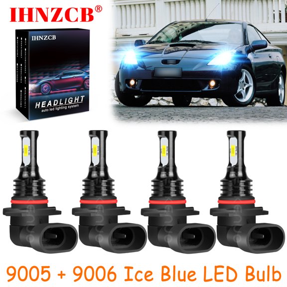 IHNZCB 9005+9006 for Toyota Celica 1995-1999 Ice Blue Led Headlights Bulb High Low Beam,HKL,Y45