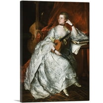 ARTCANVAS Ann Ford 1760 Canvas Art Print by Thomas Gainsborough - Size: 26" x 18" (0.75" Deep)