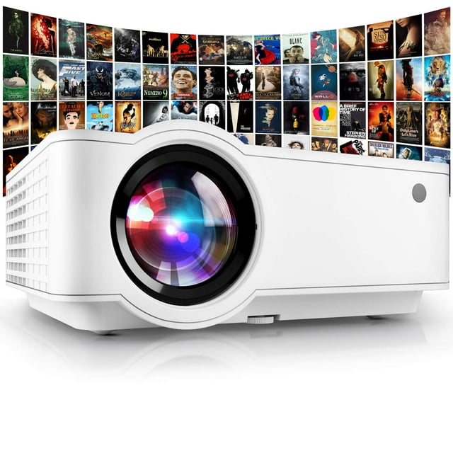 Miniproyector PONER SAUND 2024 mejorado con soporte 1080P 60 W