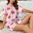 thumbnail image 6 of Bingfone Pig Noses Print Pajamas Sets for Women Soft Short-Sleeved Pjs with Lounge Shorts Two Piece Sleepwear, 6 of 8