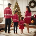 thumbnail image 2 of Matching Family Christmas Pullover Sweaters Long Sleeve Snowflake Crewneck Knitted Pullover Tops, 2 of 8