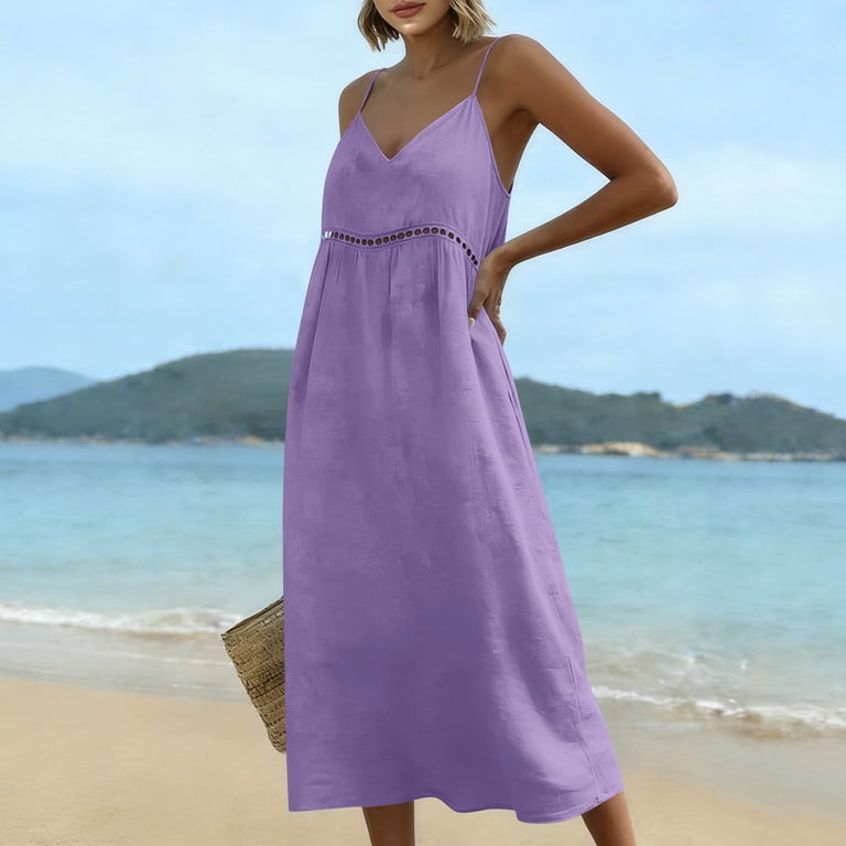 casual purple maxi dress Maxi Dresses For Summer Womens Women Round Neck Purple Color Long Sleeve  Casual Pleated Dress at Amazon Women's Clothing store
