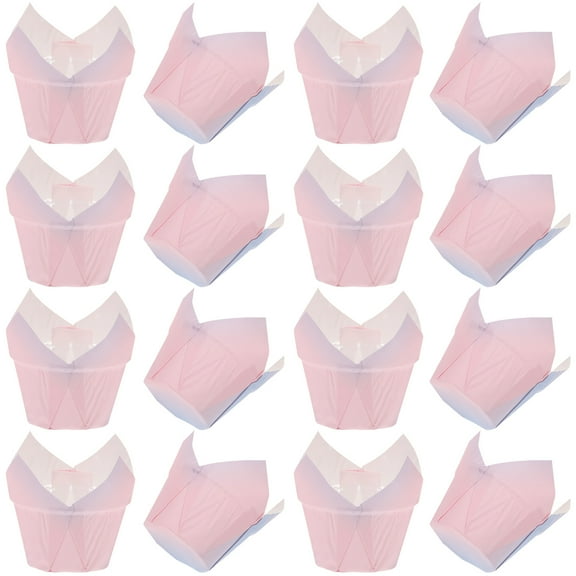 Masteelf Tulip Baking Cups Cupcake Muffin Liners for Baking Assorted Color Paper 50pcs