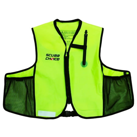 Hooded Scuba Diving Vest - Scuba Choice Snorkeling Oral Inflatable Snorkel Jacket Vest with Pockets L1000