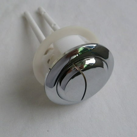 

Mduoduo 2 Rods 48mm Dual Push Button Flush Toilet Water Tank Double Crescent Shape Silver