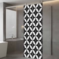 thumbnail image 4 of Black Rhombus Window Privacy Film, Retro Abstract Geometric Pattern Static Cling UV Sun Blocking Tint Film Heat Control Windows Films for Bedroom Bathroom, Window Stickers 23.6"x59", 4 of 8