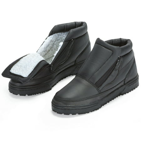 Collections Etc Water Resistant Snow Boots with Ice Grippers, (Best Boots For Walking On Ice Uk)
