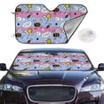 thumbnail image 2 of Kdxio Bees And Daisies Striped Print Windshield Sun Shade,UV Rays and Sun Heat Protection,Sunshade for Car Windshield,Car Shade Front Windshield - Small, 2 of 6
