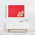 thumbnail image 3 of Fried Eggs on Red Background - Photography Breakfast Minimalist Pop Art Kitchen Decor Modern Art Humor White Framed Wall Art Print 9 x 12 inches, 3 of 4