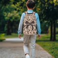 thumbnail image 3 of KEIAHUAN Brown Camo Bow Backpack for Boys, Soft Breathable Back Panel Daypack, Large Capacity 17 Inch School Bag Fits 14 Inch Laptop, Thoughtful Back to School Gift for Girls Kids Students, 3 of 7