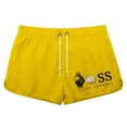 thumbnail image 5 of Swim Trunk For Mens Boss Pattern Quick Dry 2 In 1 Swim Shorts Board Shorts With Pockets Beach Swimwear Yellow XL, 5 of 5