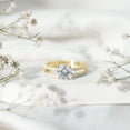 thumbnail image 4 of Rosec Jewels Moissanite Wedding Engagement Ring Set - 3 Carat Engagement Ring with Enhancer - D-VS1 Grade, 10K Yellow Gold, US 5.50, 4 of 9