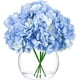 thumbnail image 1 of Cabezas de hortensias Artificiales, Flores de imitación de Seda Azul con Tallos Desmontables para la decoración del hogar del Ramo de la Boda, 1 of 4