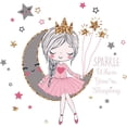 thumbnail image 1 of Adhesivo de pared de princesa en la luna para habitación de niñas, papel tapiz decorativo para dormitorio, sala de estar para decoración del hogar, pegatinas de dibujos animados hermosos ShuxiuWang 8390611180287, 1 of 1
