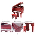 thumbnail image 2 of KAKOWELY Mini modelo de piano Mini casa Piano de madera Decoración Casa de muñecas Decoración de piano, 2 of 5