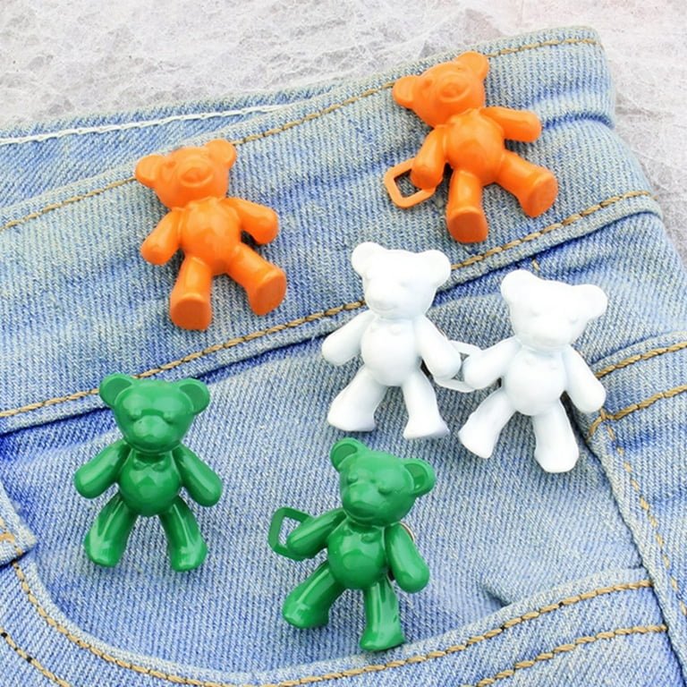 Cute Bear Button Pins For Jeans No Sew And No Tools Instant Pant