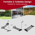 thumbnail image 4 of Mower Lift Jack 880Lbs Load Capacity Manual Crank Handle Adjustable Degree Angle Heavy Duty Metal Tractor Riding Lawn Maintenance Cleaning Repair Garage Shop Tool Equipment Safety Lock Stopper Use, 4 of 10