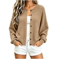 thumbnail image 5 of Enjoytime Womens Cardigan Crew Neck Button Down Long Sleeve Cardigans Sweater Fall Winter Cozy Casual Work Knit Jacket, 5 of 8