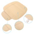 thumbnail image 4 of Funda universal para asiento de coche Cojín de cuero PU transpirable de verano Cojín para silla delantera Protector Accesorios para automóviles Beige, 4 of 9