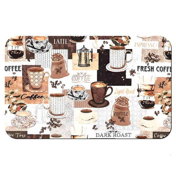 ACDANC Coffee Bar Mat Accessories for Countertop Absorbent Backed Dish Drying Mats for Kitchen Counter Draining Pad Decor Gift Fit Under Coffee Maker Coffee Pot Espresso Machine (20X12In)