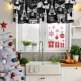thumbnail image 5 of Eiffel Tower Curtain Valances for Windows, Kitchen Valance Window Treatments Panel 2 Pack, Vintage France Romantic European Paris City Art Rod Pocket Short Curtains for Bathroom Bedroom 42 x 18 Inch, 5 of 8