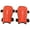 Red, variant on NFTIGB Youth Soccer Shin Guards Protective Leg Guards Dual Strap Football Training Pads for Children Sports Gear (6.7 in / 17 cm, Red)
