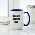 thumbnail image 4 of CafePress - Worlds Okayest Dad Mugs - 15 oz Ceramic Large White Novelty Mug, 4 of 4