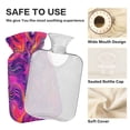 thumbnail image 4 of 2L Hot Water Bottle with Soft Velvet Cover PVC Hot Water Bag for Pain Relief Long-Lasting Warmth Neon Pink Wavy Lines, 4 of 8