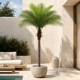 thumbnail image 6 of 7ft Artificial Phoenix Palm Tree, Faux Coconut Silk Tropical Fake Palm Plant for Indoor Outdoor Home Office Patio Bathroom Pool Coastal Decor(Set of 2), 6 of 9
