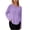 Purple, variant on Fancifize Workout Tops for Women Cold Shoulder Long Sleeve Asymmetrical Hem Tshirts Casual Basic Tees Shirts