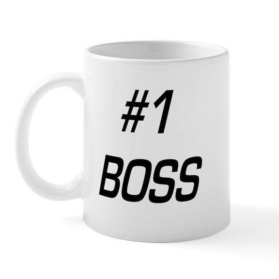 CafePress - #1 Boss Mug - 11 oz Ceramic Mug - Novelty Coffee Tea Cup