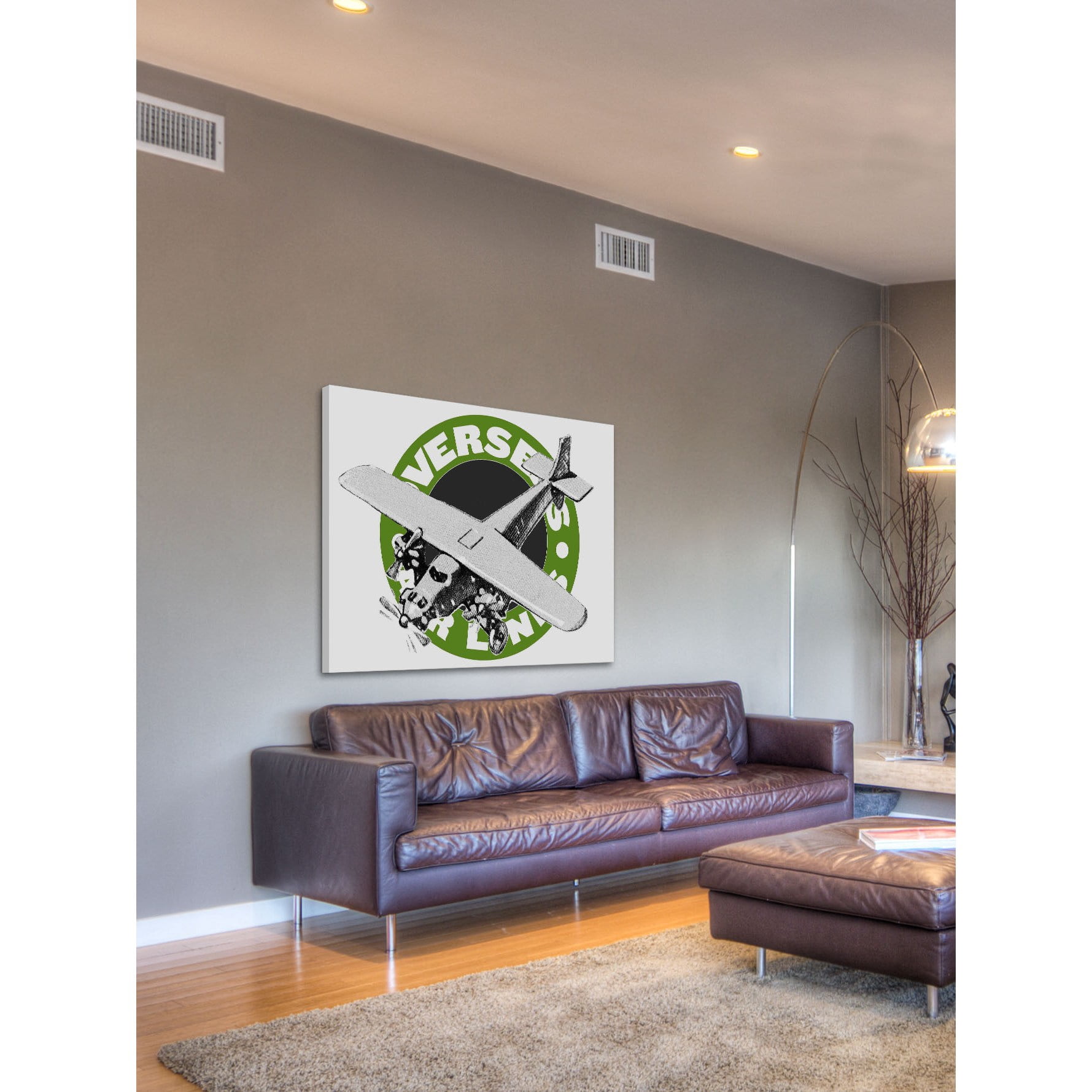 Marmont Hill "Overseas Air Lines Green" Painting Print on Canvas